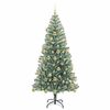 vidaXL &Aacute;rbol de Navidad Artificial Nevado con Luz LED Verde y 180 cm