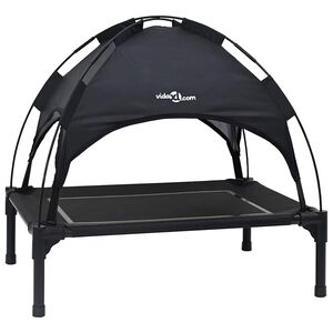 vidaXL Cama para perro 71 x 64 x 71 cm Acero Negro