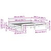 vidaXL Cama sin colch&oacute;n madera maciza de pino marr&oacute;n cera 200x200 cm