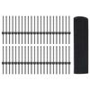 vidaXL Valla con Poste Gris 0,4 x 100 m Acero y PVC