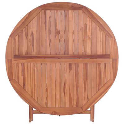 vidaXL Mesa plegable de jardín madera teca maciza 120x75 cm