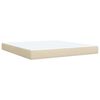 vidaXL Cama box spring con colch&oacute;n tela color crema 180x200 cm