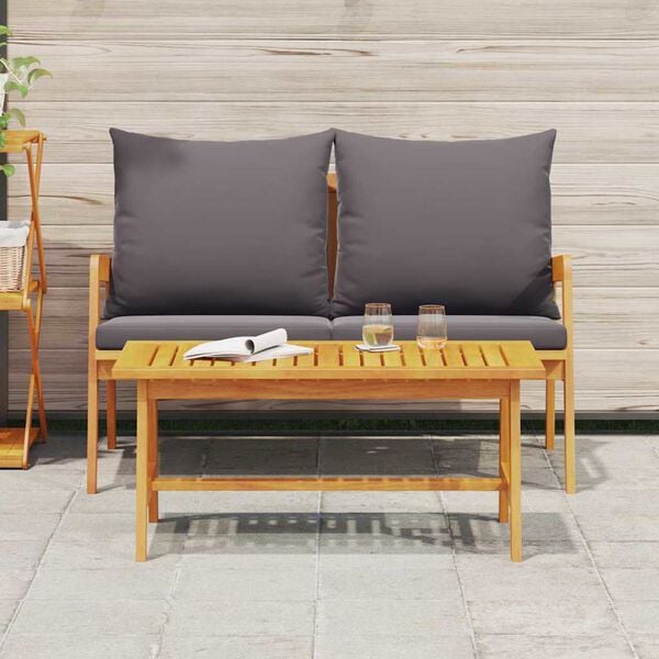 vidaXL Conjunto bistro 2 pcs Aceite Natural Madera de Acacia S&oacute;lida