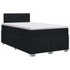 vidaXL Cama box spring con colch&oacute;n Negro 120 x 190 cm Tela