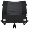 vidaXL Remolque para bicicleta hierro negro 30 kg