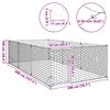 vidaXL Caseta para perros de exterior con puerta 2x4x1 m de acero galvanizado