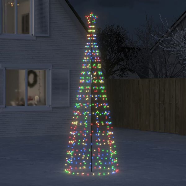 vidaXL &Aacute;rbol de Navidad LED con estacas 570 LEDs de colores 300 cm