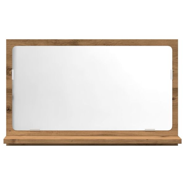 vidaXL Espejo mueble ba&ntilde;o madera ingenier&iacute;a roble artisan 60x11x37 cm