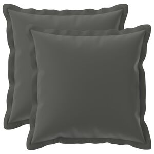 vidaXL Funda de almohada 2 uds. HOUTEN Gris antracita 30 x 30 cm