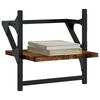vidaXL Estantes de pared con barras 2 uds roble ahumado 30x25x30 cm