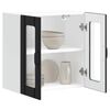 vidaXL Armario pared cocina puerta de cristal Lucca negra