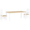 vidaXL Juego de comedor Panama 3 pzas madera maciza de pino blanco