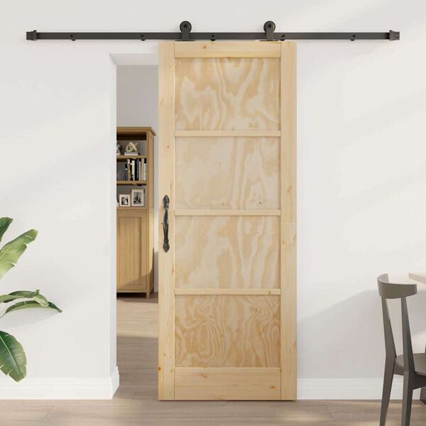 vidaXL Puerta Corredera ORKDAL Marr&oacute;n 78 x 202 cm