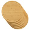 vidaXL Tablas de cortar 6 uds bambú Ø40x1,5 cm