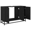 vidaXL Mueble de Cuarto de Ba&ntilde;o con puerta Roble Negro 90 x 33 x 60 cm