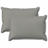 vidaXL Coj&iacute;n con almohada HOUTEN 2 uds. Gris Nube Lino Sint&eacute;tico