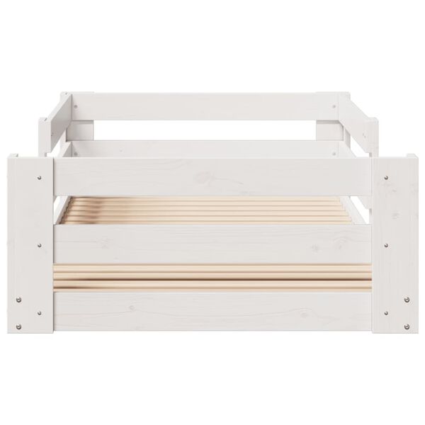vidaXL Estructura cama sin colchón madera maciza pino blanca 100x200cm