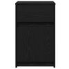 vidaXL Armario de Noche LED 2 pcs Roble negro 38 x 34 x 61 cm