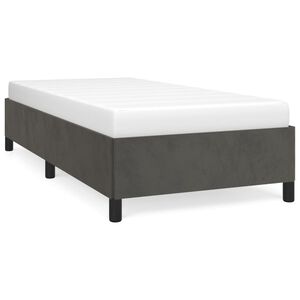 vidaXL Estructura de cama sin colch&oacute;n terciopelo gris oscuro 80x200 cm