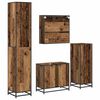 vidaXL Juego de muebles de ba&ntilde;o con caj&oacute;n 4 pcs Madera vieja