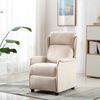 vidaXL Sill&oacute;n reclinable de tela crema