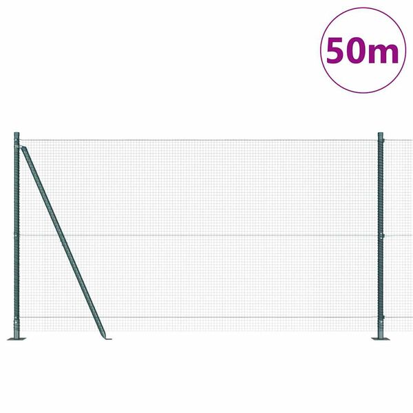 vidaXL Poste de Valla Verde 50 x 1,2 m (malla de 16 x 16 mm)