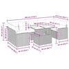 vidaXL Set sofás jardín y cojines 8 pzas ratán sintético acacia gris