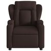 vidaXL Sill&oacute;n reclinable el&eacute;ctrico tela marr&oacute;n oscuro