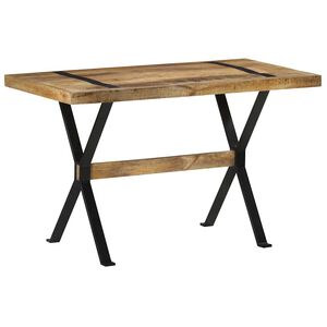 vidaXL Mesa de comedor madera de mango rugosa 120x60x76 cm