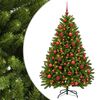 vidaXL &Aacute;rbol de Navidad artificial verde claro con bolas 120 cm