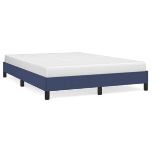 vidaXL Cama sin colch&oacute;n tela azul 140x200 cm