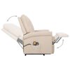 vidaXL Sill&oacute;n de masaje elevable tela color crema