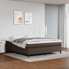 vidaXL Estructura de cama con somier cuero sint&eacute;tico marr&oacute;n 180x200cm