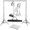 vidaXL Kit de estudio fotográfico con set de luces y fondo