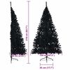 vidaXL &Aacute;rbol de Navidad Artificial Preiluminado Negro 210 cm PVC