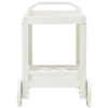 vidaXL Carrito de bebidas plástico blanco 69x53x72 cm