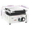 vidaXL Grill parrilla estriada de acero inoxidable 1800 W 31x30,5x20cm