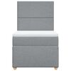 vidaXL Cama box spring con colch&oacute;n tela gris claro 80x200 cm