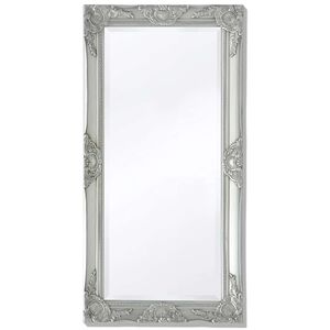 vidaXL Espejo de pared estilo barroco plateado 100x50 cm