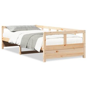 vidaXL Sof&aacute; cama madera maciza de pino natural 80x200 cm