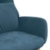 vidaXL Sill&oacute;n de relax de terciopelo azul