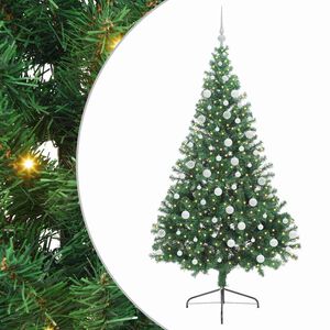 vidaXL &Aacute;rbol de Navidad Artificial Preiluminado Verde 180 cm PVC