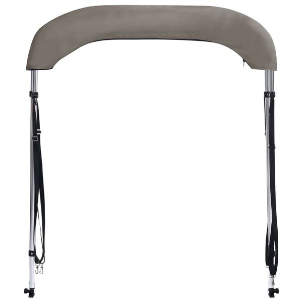 vidaXL Toldo bimini de 2 arcos gris 150x120x110 cm