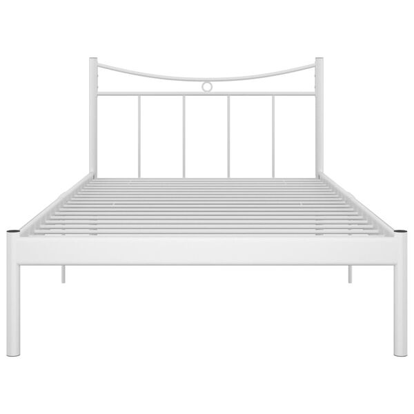 vidaXL Estructura de cama sin colch&oacute;n metal blanco 100x200 cm