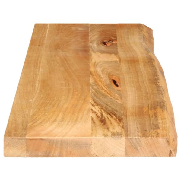 vidaXL Tablero de mesa borde natural madera maciza mango 100x40x2,5 cm