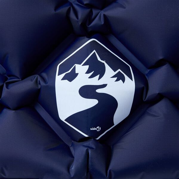 vidaXL Colch&oacute;n de camping inflable con almohada 1 persona azul marino