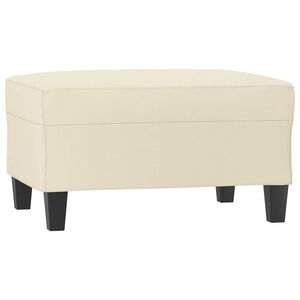 vidaXL Reposapi&eacute;s de cuero sint&eacute;tico crema 70x55x41 cm