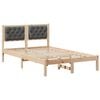 vidaXL Estructura de cama con cabecera Gris oscuro 120 x 200 cm