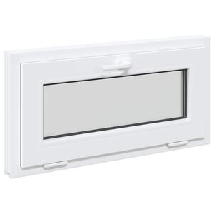 vidaXL Ventana de s&oacute;tano RISOR 80 x 40 cm PVC y vidrio Blanco
