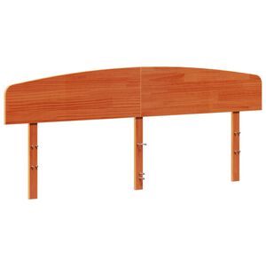 vidaXL Cabecero de cama madera maciza de pino marr&oacute;n cera 200 cm